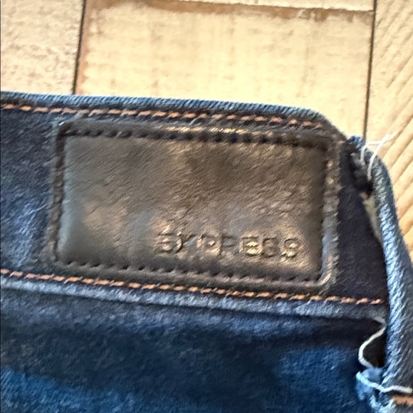 Express Bell Flare High Rise Denim Jeans Sz 10 R BOHO Retro Y2K Style - Picture 10 of 13